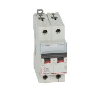 Interruptor termomagnético 2x20A 10kA 230/400V tipo C DIN