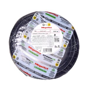 Cable H07Z1-K 2.5mm2, 450/750V libre de halógeno negro, clase 5, x rollo
