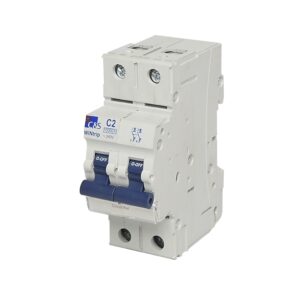 Interruptor termomagnético 2x2A 10kA 240/415V tipo C DIN