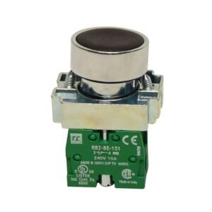 Pulsador no luminoso rasante negro 22mm 1NA IP65