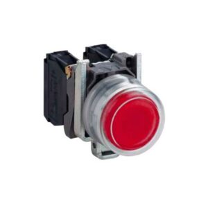 Pulsador no luminoso c/capuchón rojo 22mm 1NC IP66