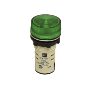 Piloto verde 240VAC plástico