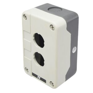 Caja vacía d/termoplástico para pulsador de 2 orificios 22mm IP65