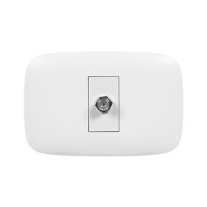 Toma coaxial TV tipo F 1 módulo blanco Domino Sencia