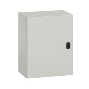 Tablero p/adosar metálico 800x600x300mm con puerta c/plancha de montaje