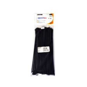Amarracable negro 200x4.6mm x100und UV