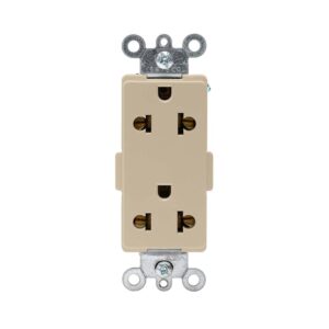 Tomacorriente universal doble 2x15A+T 250V marfil Decora