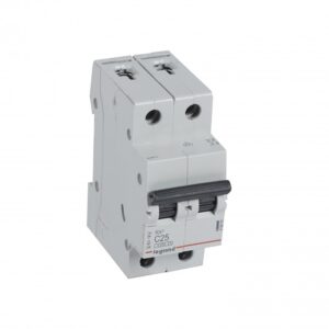 Interruptor termomagnético 2x25A 10/6kA 230/440V tipo C DIN RX3