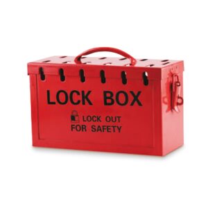 Caja de bloqueo grupal rojo 260x103x152mm