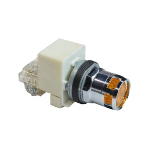 Pulsador luminoso amarillo 30mm c/LED 120V NA+NC NEMA