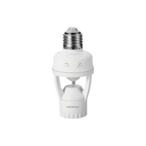 Sensor PIR 110-240V distancia máx. 6mts altura 2.2-4mts E27 IP20 blanco